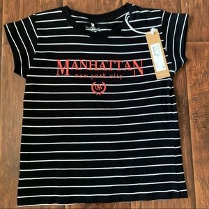 Black and white striped tee